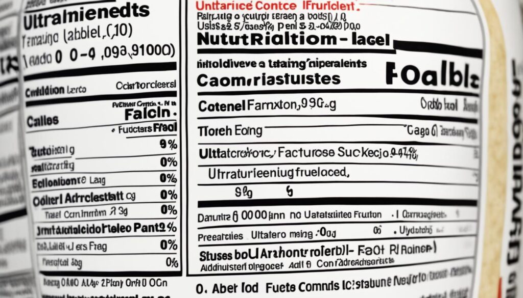 nutrition label example